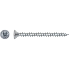 LUX Wkręt uniwersalny z łbem stożkowym płaskim PZ 2,5 mm x 12 mm ocynk 80 szt