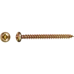 LUX Wkręt uniwersalny z łbem walec PZ 6 mm x 60 mm ocynk żółty 6 szt
