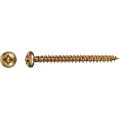 LUX Wkręt uniwersalny z łbem walec PZ 5 mm x 30 mm ocynk żółty 15 szt