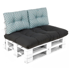 Patio Poduszki na palety oparcie niebieskie pawie oko - 2 szt