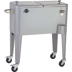 Jamestown Cooler metalowy na kółkach szary