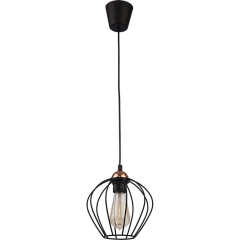 TK Lighting Lampa sufitowa GALAXY mosiądz czarna 1x60W E27