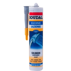 Soudal Silikon sanitarny 280 ml szary