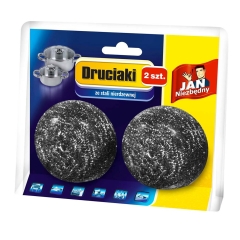 Jan NIezbędny Druciak ze stali nierdzewnej 2 sztuki
