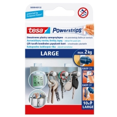 Tesa Plastry mocujące Power Strips duże 10 sztuk