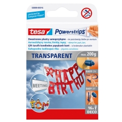 Tesa Plastry dekoracyjne Power Strips 16 sztuk