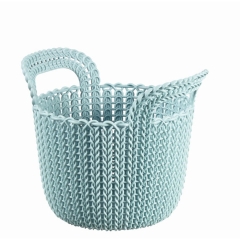 Curver Koszyk Knit XS okrągły szaro-błękitny 3 l
