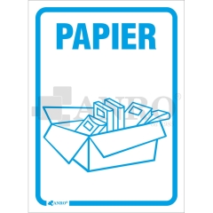 Brik Naklejka na kosz Papier biała 15 cm x 20 cm