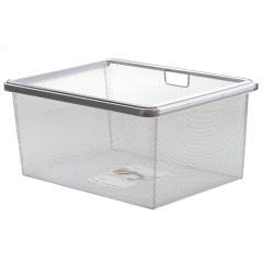Kosz MESH z ramą wysuwny platinum 28,5 cm x 60,5 cm x 43 cm