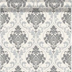 Tapeta ORNAMENT papierowa szaro-czarna