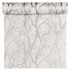 Tapeta TREES winylowa na flizelinie szara
