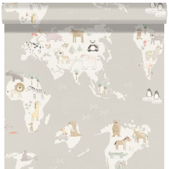 Tapeta MAPA papierowa kremowa
