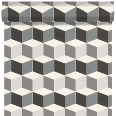Tapeta GEOMETRIA 3D winylowa na flizelinie szara