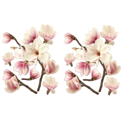 Naklejka na ścianę kryształki magnolie 2 szt 45 cm x 65 cm