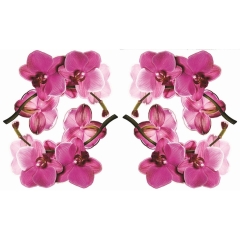 Naklejka na ścianę orchidea różowa 2 szt 45 cm x 65 cm