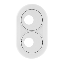 Rozeta podwójna, śr. 18 mm, kolor biały