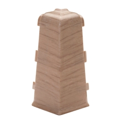 Narożnik zewnętrzny, do listwy Indo, kolor dąb lingburg, wym. 26 mm x 70 mm