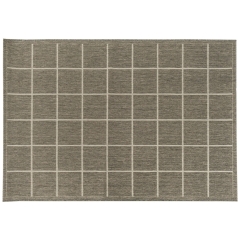 Dywan Outdoor kratka ciemno szary 160x230 cm
