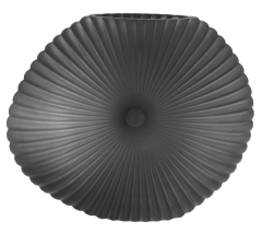 Wazon 9x25x20cm szkło muszelka czarna