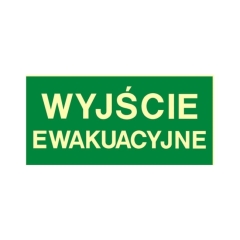 Znak Wyjście ewakuacyjne sztywny plastik 15 x 30 cm