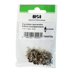Gwoździe tapicerskie 6,5 mm mosiądzowane 40 szt.