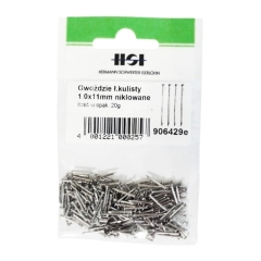 Gwoździe z łbem kulistym stal nikiel 1,0 x 11 mm 20 g