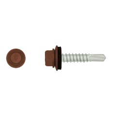 Wkręty samowiercące Diall 4,8 x 19 mm ocynkowane brąz granatowy 20 szt.
