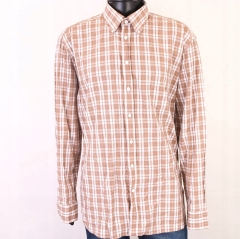 *U Gant Mens Shirt Tailored Checks Brown XXL