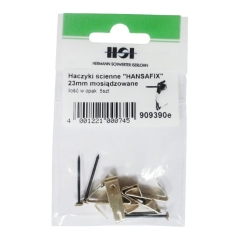 Haczyki do ram Hansafix mosiądz 23 mm 5 szt.