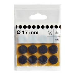 Podkładki filcowe samoprzylepne Diall 17 mm brązowe 20 szt.