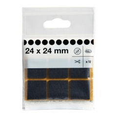 Podkładki filcowe samoprzylepne Diall 24 x 24 mm brązowe 12 szt.