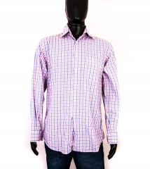W JAEGER MENS FITTED CHECKED SHIRT INT 15 1/2