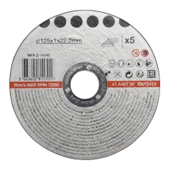 Zestaw tarcz do metalu 125 x 1 mm 5 szt.