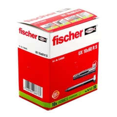 Kołki uniwersalne Fischer UX 10 x 60 mm z wkrętami z kołnierzem 10 szt.