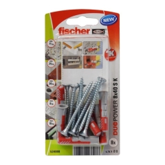 Kołek uniwersalny Fischer Duopower 8 x 40 z wkrętem 8 szt.