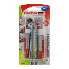 Kołek uniwersalny Fischer Duopower 12 x 60 z wkrętem 2 szt.