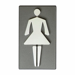 Oznaczenie WC damskie 4,7 x 8,5 cm grafit