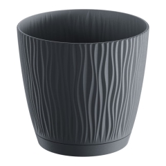Doniczka z podstawką Sandy 10,8 cm antracyt