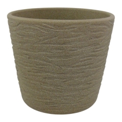 Osłonka doniczki Cermax 15 cm brąz struktura