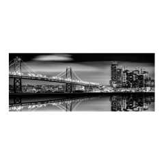 Obraz Canvas Bridge 60 x 150 cm srebrny