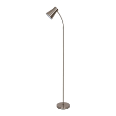 Lampa podłogowa GoodHome Hetange 1-punktowa E27 szczotkowany chrom