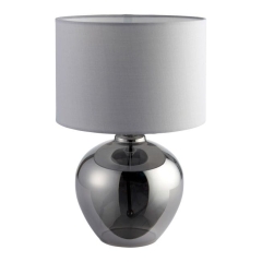 Lampa stołowa GoodHome Marietaz 1-punktowa E14 taupe / dymiona