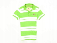 *F Hollister Mens Polo Shirt Stripes Green size M