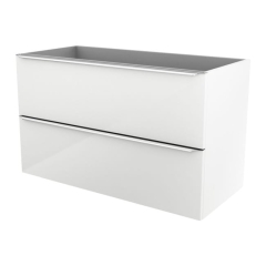 Szafka pod umywalkę GoodHome Imandra wisząca 100 cm biała