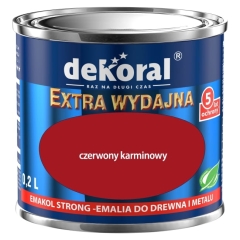 Emalia Dekoral Emakol Strong czerwony karminowy 0,2 l