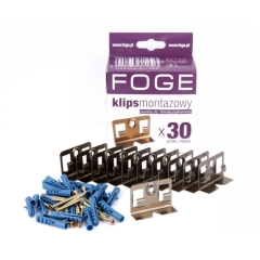 Klamry do listew przypodłogowych Foge 30 szt.