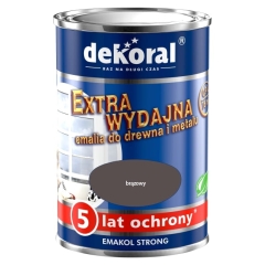Emalia Dekoral Emakol Strong brązowy 0,9 l