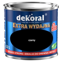 Emalia Dekoral Emakol Strong czarny 0,2 l