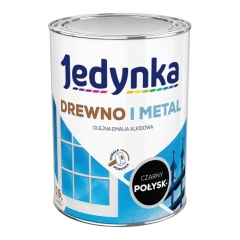 Emalia alkidowa Jedynka połysk czarna 0,9 l