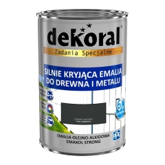 Emalia Dekoral Emakol Strong czarna mat 0,9 l